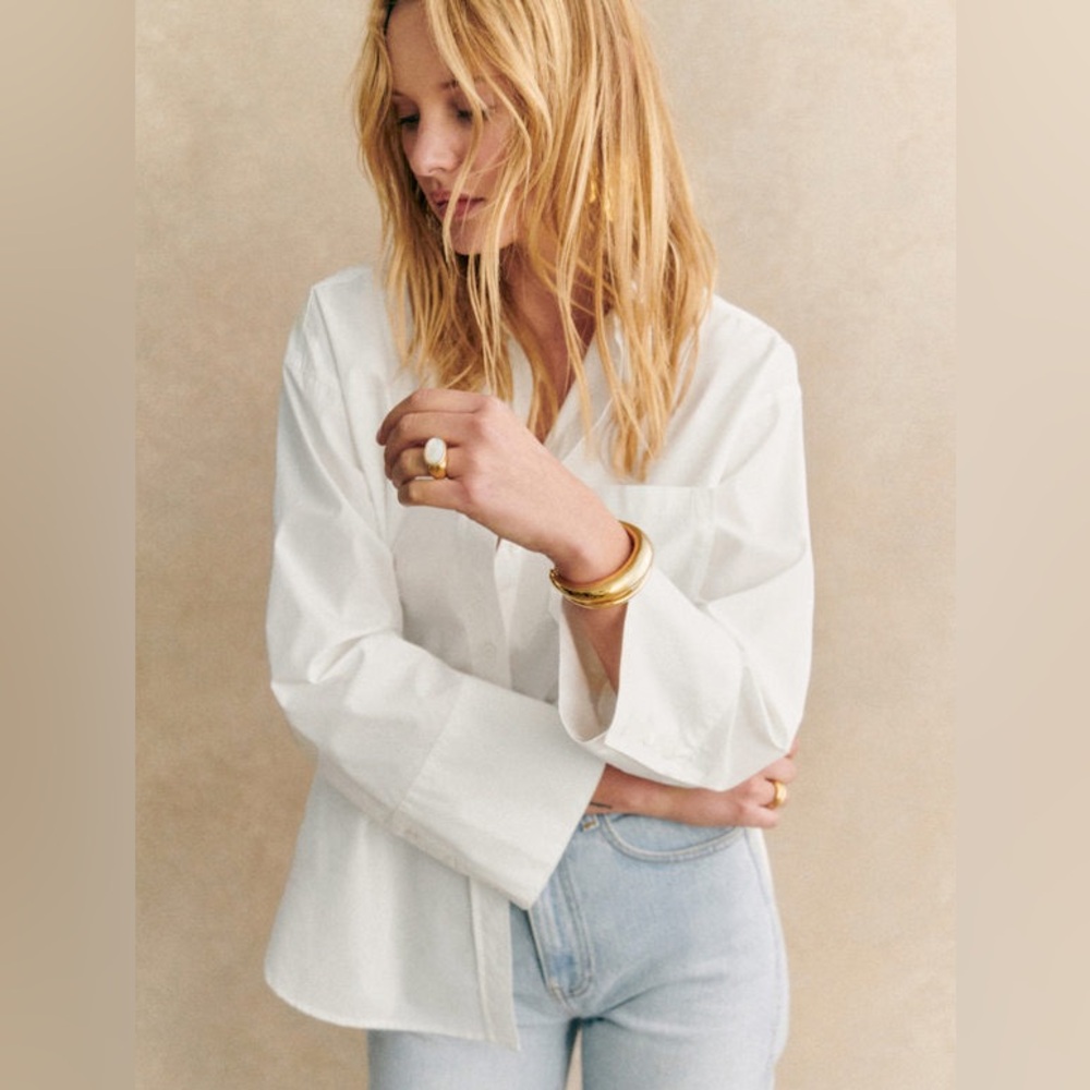 NWT | Sézane BILMA Shirt in Ecru - Picture 2 of 15